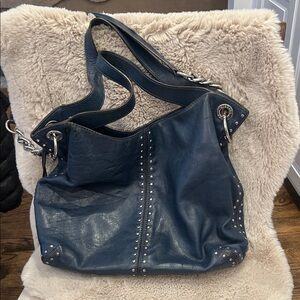 Michael Kors Large Stylish Navy Blue Studded Women's Bag